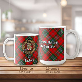 Klan MacLean-Vapensköld över Tartan Kaffemugg