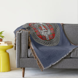Klan MacLean Vapensköld & Tartan Knot Throw Blanke Filt