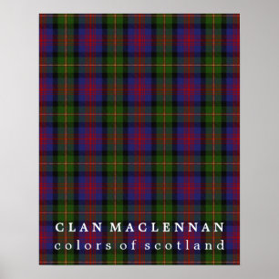 Klan MacLennan Färg of Scotland Tartan Poster