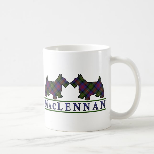 Klan MacLennan Tartan Scottish Scottie Hundar Kaffemugg (Höger)