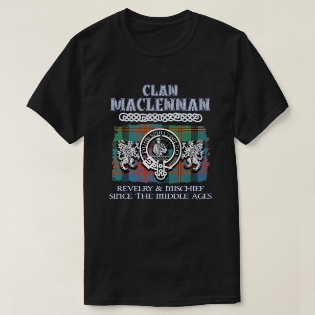 Klan MacLennan vapensköld Scottish klans Scottish  T Shirt (Design framsida)