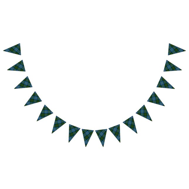 Klan MacLeod av den Harris blått- & grönttartanen Vimplar (Alla)