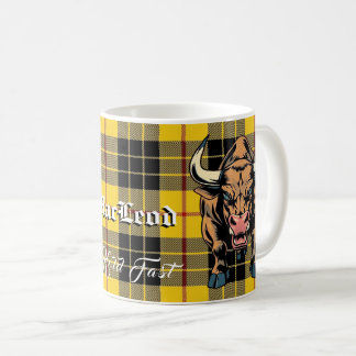 Klan MacLeod Bull Tartan Motto Kaffemugg