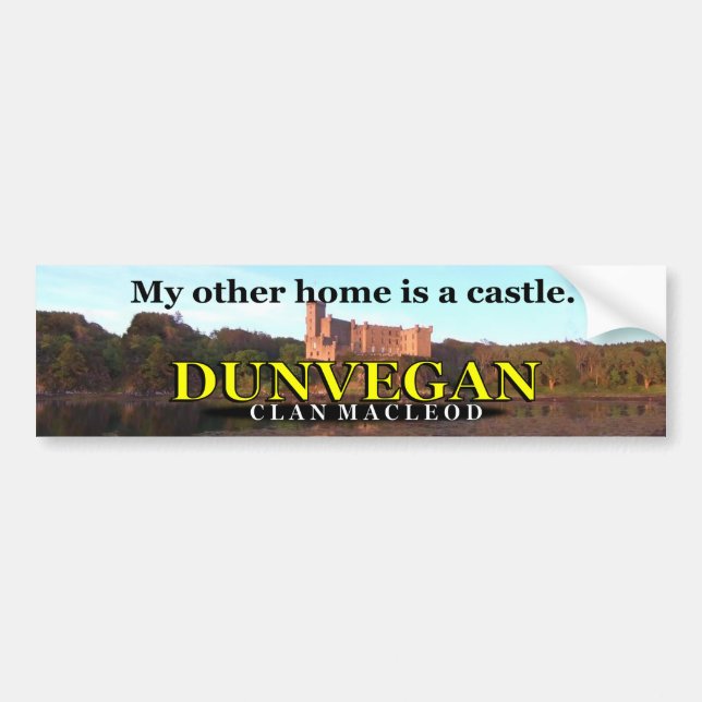 Klan MacLeod Dunvegan Castle Bumper Sticker Bildekal (Framsidan)