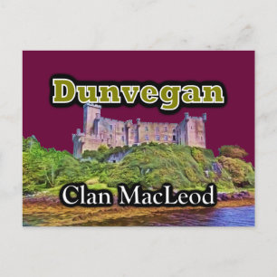 Klan MacLeod Dunvegan Castle Customize Himlar Färg Vykort