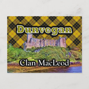 Klan MacLeod Dunvegan Castle Tartan Himlar Vykort