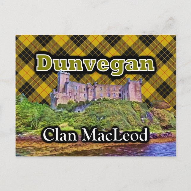 Klan MacLeod Dunvegan Castle Tartan Himlar Vykort (Framsida)