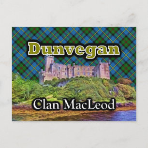 Klan MacLeod Dunvegan Castle Tartan Himlar Vykort