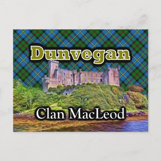 Klan MacLeod Dunvegan Castle Tartan Himlar Vykort (Framsida)