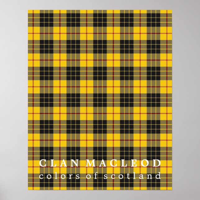 Klan MacLeod Färg av Scotland Tartan Poster (Framsidan)