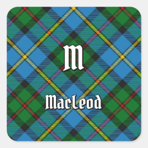 Klan MacLeod Hunting Tartan Fyrkantigt Klistermärke