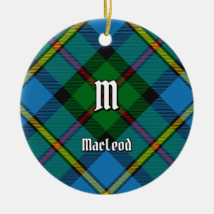 Klan MacLeod Hunting Tartan Julgransprydnad Keramik