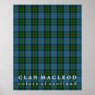 Klan MacLeod of Harris Färg of Scotland Tartan Poster