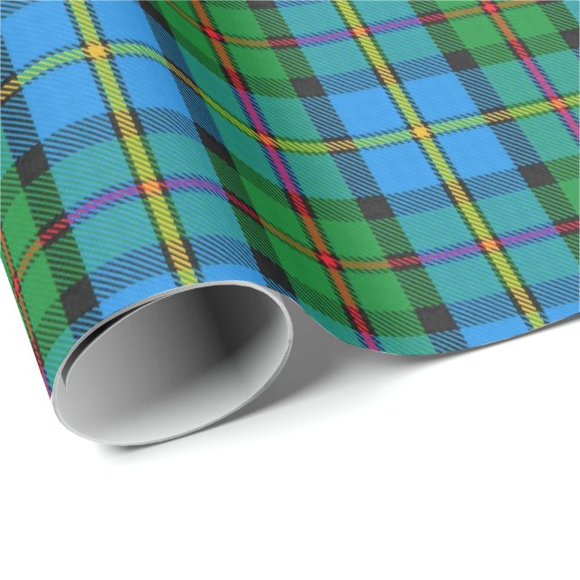Klan MacLeod of Harris Scottish Tartan Presentpapper (Rullad Hörn)