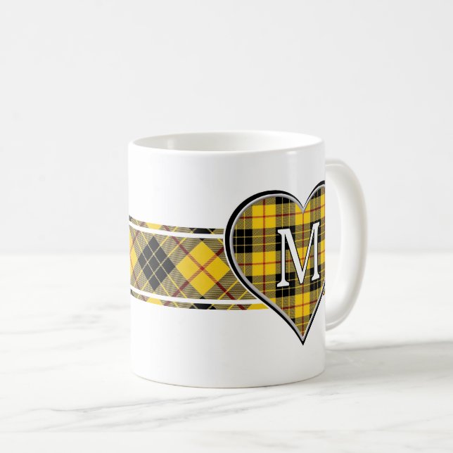 Klan MacLeod of Lewis Tartan Heart Kaffemugg (Framsida höger)