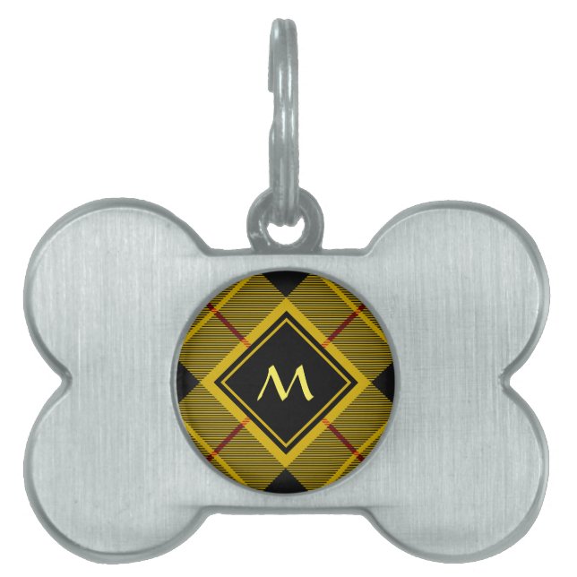 Klan Macleod of Lewis Tartan ID-bricka Husdjur (Framsidan)