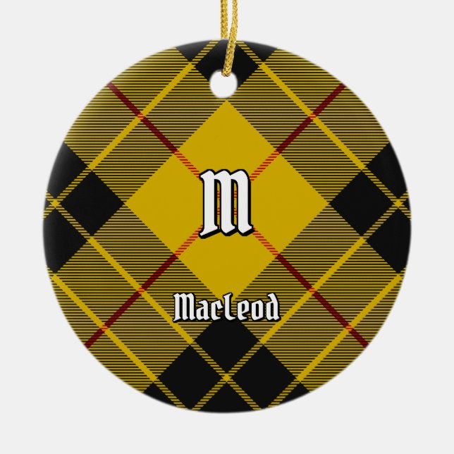 Klan Macleod of Lewis Tartan Julgransprydnad Keramik (Framsidan)