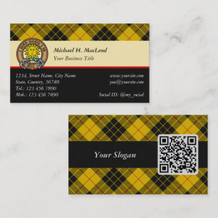Klan Macleod of Lewis Tartan Visitkort