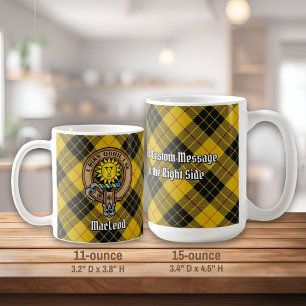 Klan MacLeod of Lewis Vapensköld över Tartan Kaffemugg