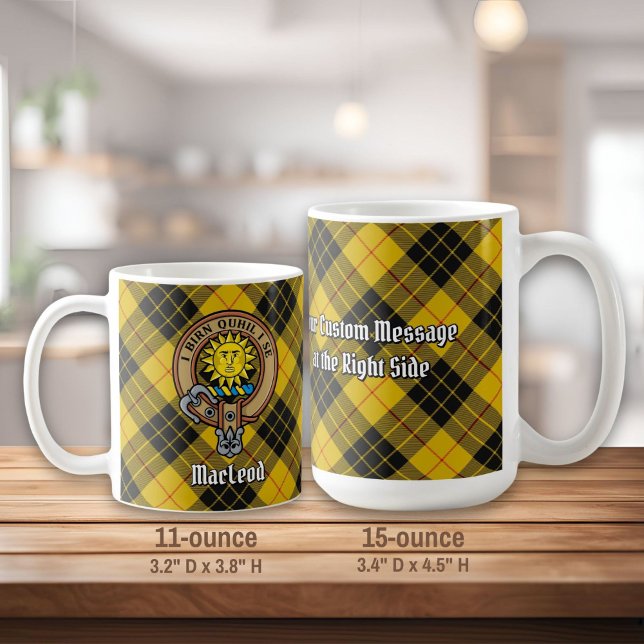 Klan MacLeod of Lewis Vapensköld över Tartan Kaffemugg (Skapare uppladdad)