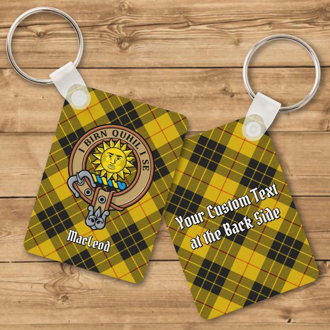 Klan MacLeod of Lewis Vapensköld över Tartan Keych Nyckelring (Skapare uppladdad)