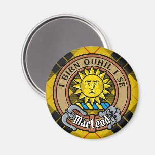 Klan MacLeod of Lewis Vapensköld över Tartan Magnet