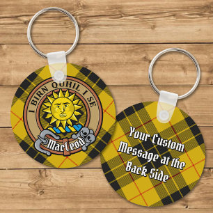 Klan MacLeod of Lewis Vapensköld över Tartan Nyckelring