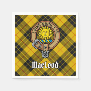 Klan MacLeod of Lewis Vapensköld över Tartan Pappersservett