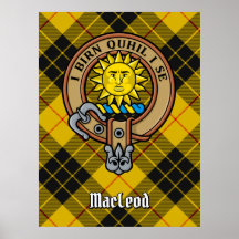 Klan MacLeod of Lewis Vapensköld över Tartan