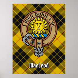 Klan MacLeod of Lewis Vapensköld över Tartan Poster