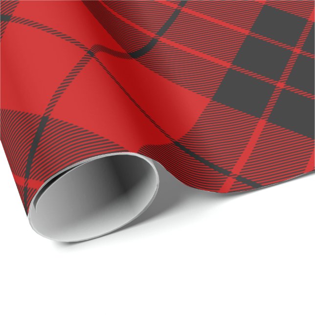 Klan Macleod of Raasay Tartan Rotated Presentpapper (Rullad Hörn)