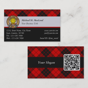 Klan Macleod of Raasay Tartan Visitkort