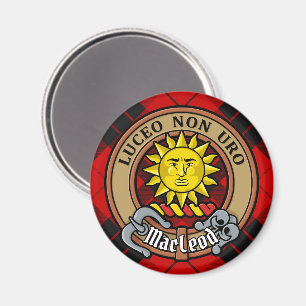 Klan MacLeod of Raasay Vapensköld över Tartan Magnet