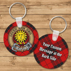 Klan MacLeod of Raasay Vapensköld över Tartan Nyckelring