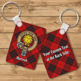 Klan MacLeod of Raasay-Vapenskölden över Tartan Ke Nyckelring