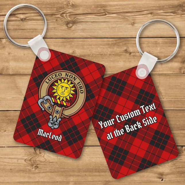 Klan MacLeod of Raasay-Vapenskölden över Tartan Ke Nyckelring (Skapare uppladdad)