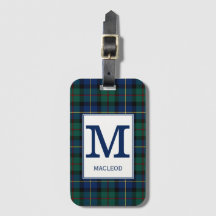 Klan MacLeod of Skye Tartan Monogrammed