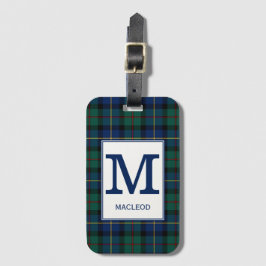 Klan MacLeod of Skye Tartan Monogrammed Bagagebricka