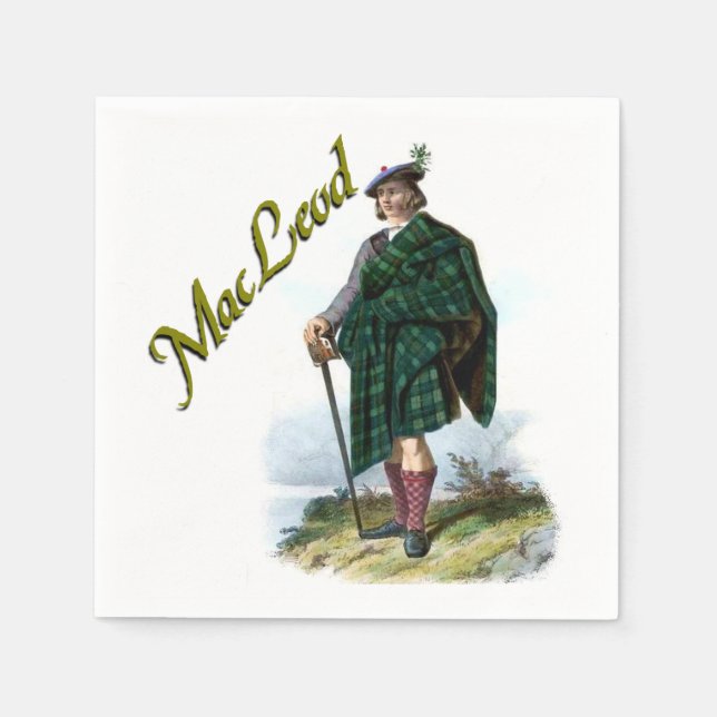 Klan MacLeod Scottish Dream Napkins Pappersservett (Framsidan)