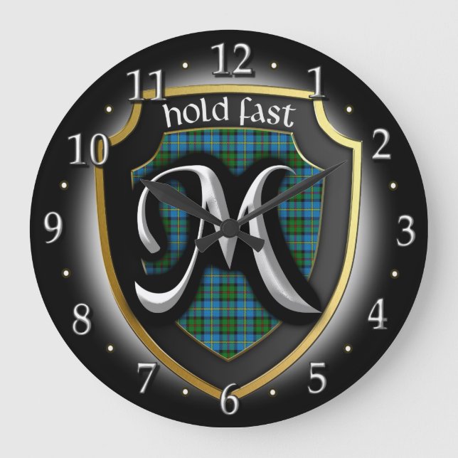Klan MacLeod Tartan Clock Stor Klocka (Framsida)
