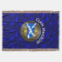 Klan MacLeod Tartan Knot & Flagga Filt