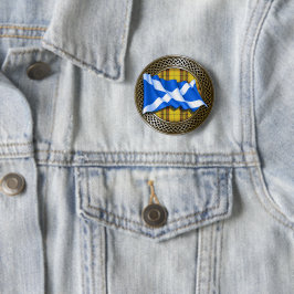 Klan MacLeod Tartan Knot & Flagga Knapp