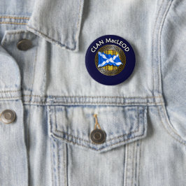 Klan MacLeod Tartan Knot & Flagga Knapp