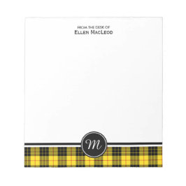Klan MacLeod Tartan Monogram Anteckningsblock
