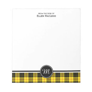 Klan MacLeod Tartan Monogram Anteckningsblock