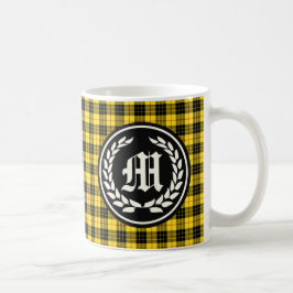 Klan MacLeod Tartan Monogram Kaffemugg