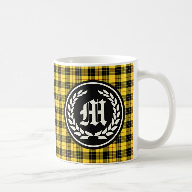 Klan MacLeod Tartan Monogram Kaffemugg (Höger)