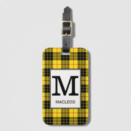 Klan MacLeod Tartan Monogrammed Bagagebricka