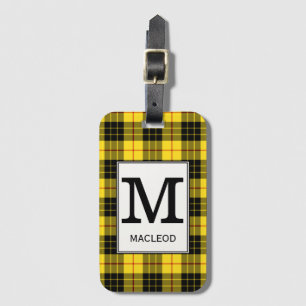 Klan MacLeod Tartan Monogrammed Bagagebricka
