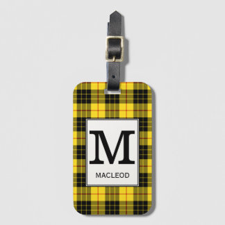 Klan MacLeod Tartan Monogrammed Bagagebricka